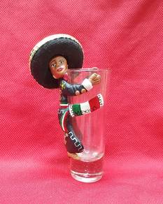 Mexico 3D Hand Painted Blue Mariachi Sombrero Woma