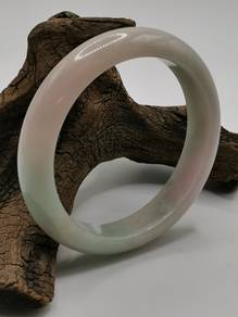 57.00mm Icy Multi Color Burma Jadeite Jade Bangle
