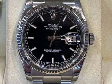 Black Rolex Datejust 116234 with card 36mm 2014
