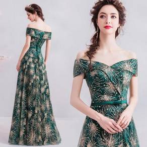Green gold wedding evening dress gown RBP1113