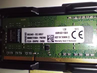 Kingston KVR16S11S8/4 4GB DDR3 laptop RAM