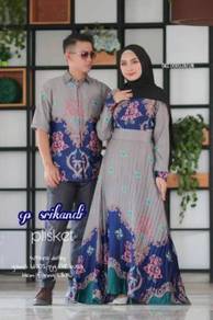 Srikandi Couple batik long sleeve set dress + top