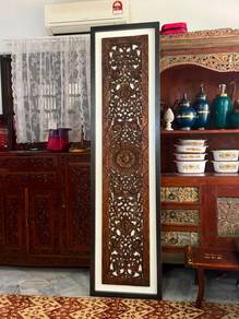 tall teak panel