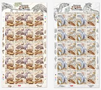 Mint stamp Sheet Fossil Discoveries Malaysia 2025