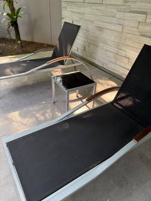 Pool Lounger Chairs and table