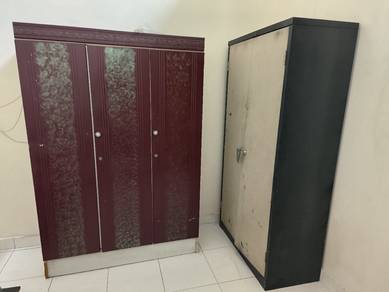 bed with cabinet