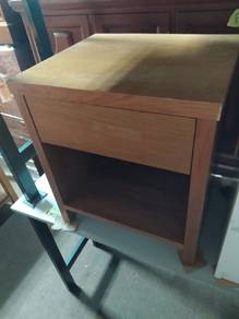 wooden bedside table
