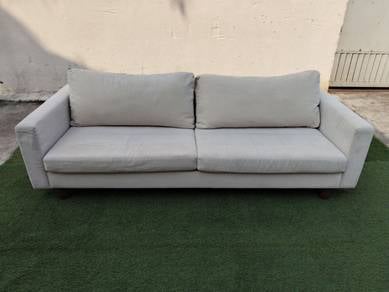 YE89 Kerusi 8 Feet 3 Seater Sofa Fabric Beige