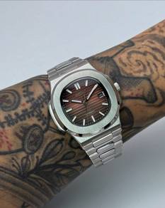 Custom Seiko Mod 40mm Brown Vignette Naut