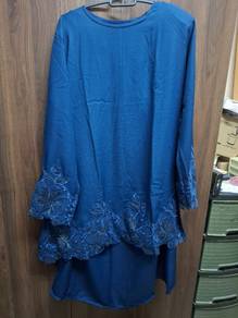 kurung dark teal blue XL