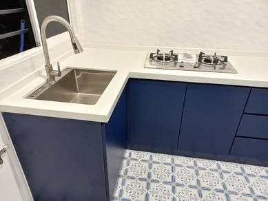 Kitchen cabinet wardrobe slide door sink