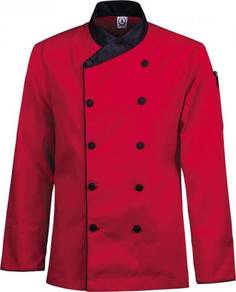 Baju Chef Kitchen Uniform color Red Merah