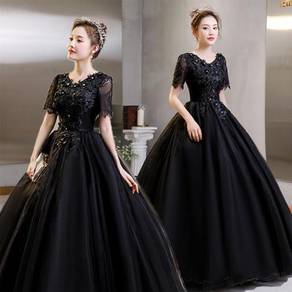 Black wedding bridal ball dress gown RB1919