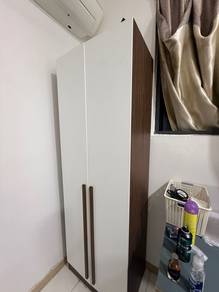 White and Wood 2-Door Wardrobe