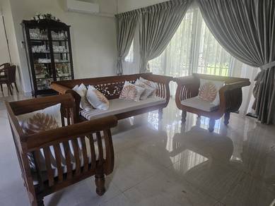 Teak wood full set 3+1+1