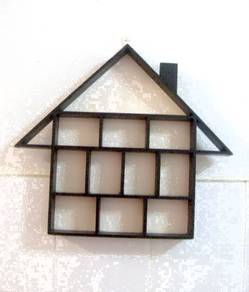Vintage Wood Display Shelf wth Extra Backing 1990