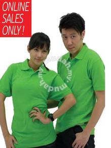 Green Polo T-Shirt TShirt Cotton Kosong Plain