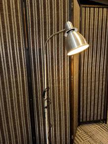 Silver Metal Floor Lamp / Reading Lamp