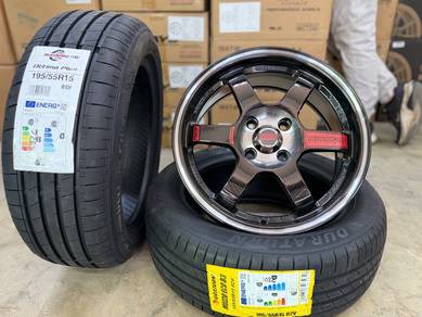 Sport Rim Baru 15 Volk Rays TE37SL Glossy Black Mi