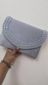 flap purse clutch velvet