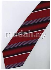 ER15 Red Blue Black White Striped Formal Neck Tie