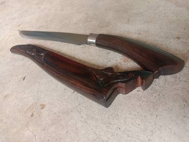 pisau sarung kayu jati 