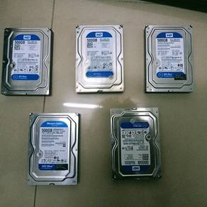 5 × Western Digital Blue 3.5 Inch 500GB HDD Sata