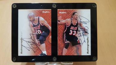 Autographed NBA Cards - Alonzo Mourning / Hardaway