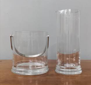 Sasakiglass Crystal carafe ice bucket set