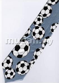 Football Soccer Sport Game SILVER Cartoon Neck Tie