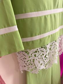 Emel by Melinda Looi Kurung Moden Lime Green