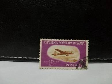 1953 Romania Stamp Aviation Sport Aircraft