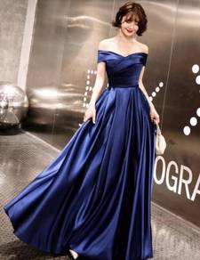 Blue wedding prom evening dress gown RBP1204