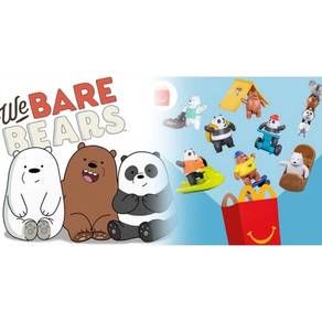 [Full Set] 8pcs WE BARE BEARS©McdHappyMealToy