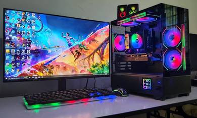 Pc 40 Game Ryzen5 16gb Ram RX6500XT 24 inc Fullset