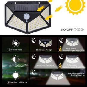 HOT 3 MODE 100LED LAMPU SOLAR MOTiON SENSOR LIGHT