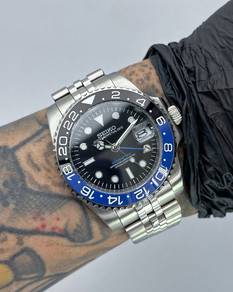 Custom Seiko Mod 40mm BiDirectional Bezel Batgirl
