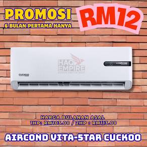 Aircond Cuckoo Fujiaire 1.5HP Ansuran Bulanan