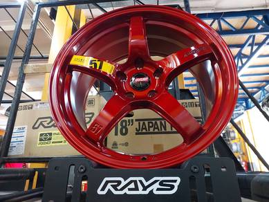Rim baru 18 RAYS 57CR RED CIVIC GOLF A250 CLA ARUZ