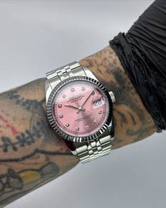 Custom Seiko Mod 36mm Pink Diamond Datejust