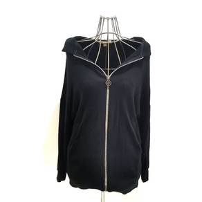 Michael Kors Black Zip UpnHoodie Jacket