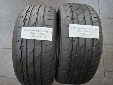 2pcs BLACK ARROW SUPER DaRT P03 Tyres 205 45 16