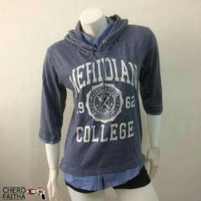 Baju Brand Apply long sleeve shirt with hoodie