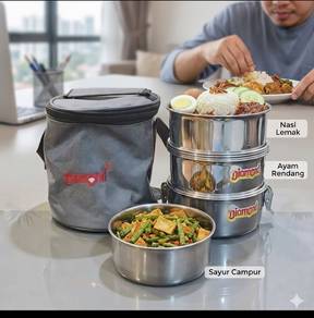 3 Tier Diamond Brand Tiffin Carrier with Bag