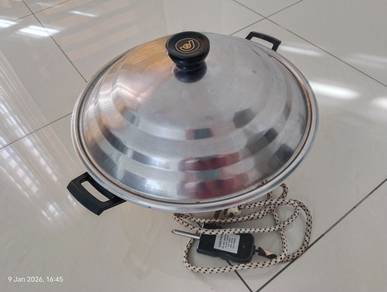 Vintage Antique Electric Fry Grill Steam Wok Antik