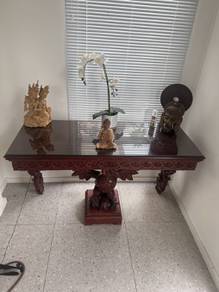 Beautiful Ornate Carved Wood Console Table
