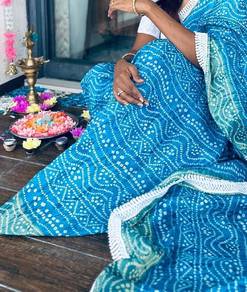 Saree with ready made blouse Indian wear