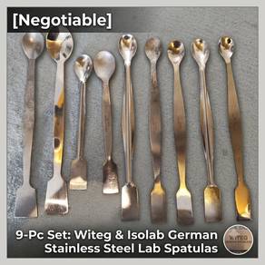 Set of 9 Stainless Steel Micro Laboratory Spatula
