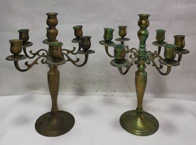 Antique Vintage 7 arm Candelabra Candle Holder Sol