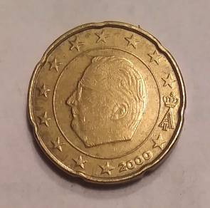 Belgium 20 Euro Cent KM 228 King Albert II 2000